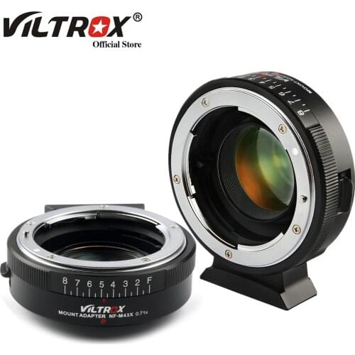 Viltrox NF-M43X Focal Reducer Speed Booster Adapter Turbo w/ Aperture for Nikon Lens to M4/3 camera GH4 GH5GK GH85GK GF7GK GX7