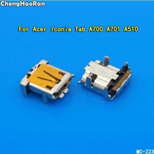 ChengHaoRan 2-10PCS For Acer Iconia Tab A700 A701 A510 New Micro USB Jack Connector Charging Port Socket Power Plug Dock 17pin