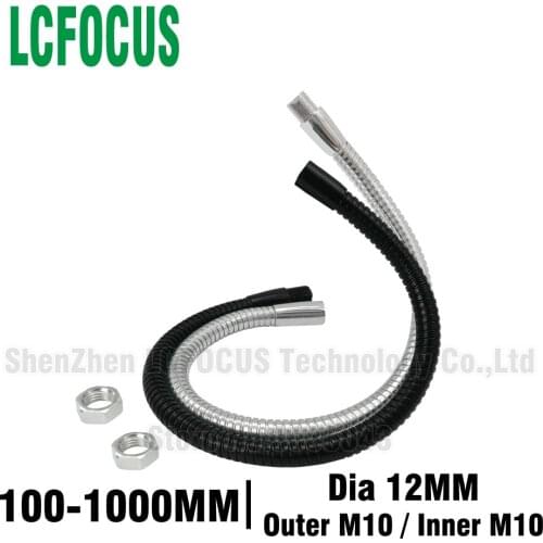 Dia 12mm led gooseneck M10 M10 flexible lamps holder serpentine tubes Chrome iron universal Hose soft pipe Metal Desk Table Lamp