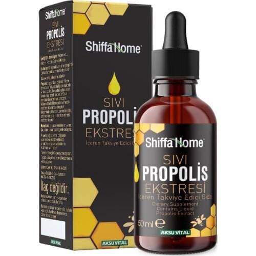 Aksu Vital Shiffa Home Liquid Propolis Extract 50 ml Supplement Food Vitamin Daily Effective Natural Calcium Useful Healing