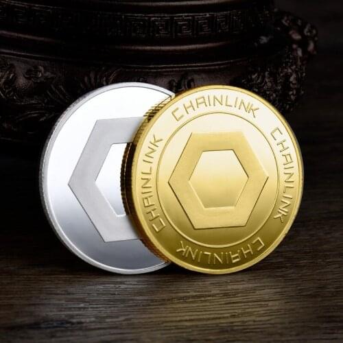 Chrinlink Blockchain Collectible Silver Gold Plated Souvenir Coin Collection Gift Commemorative Coin