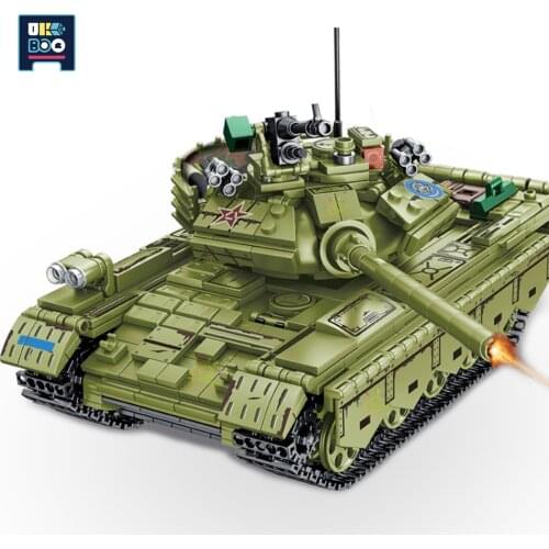 Military WW2 Model 59 Medium Tank Building Blocks City Weapon Army Soldier Figure Tank Vehicle Bricks Christmas Toys Children