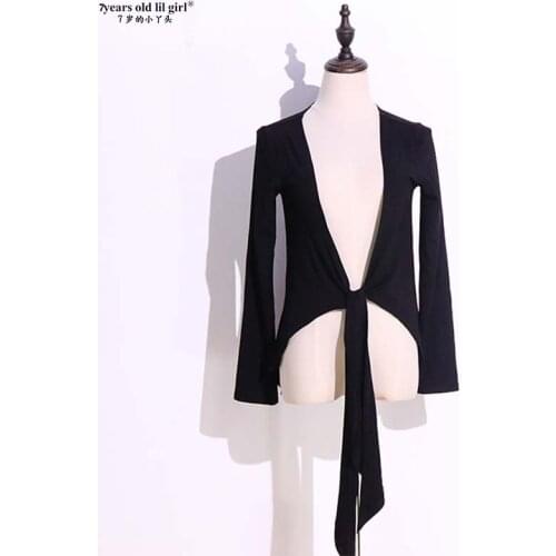 Modern Dance Autumn Winter Modale Cotton Lace Long Sleeve Blouse GXX01