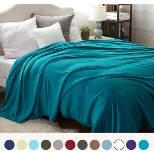 1pcs Fashion Home Soft Fleece Blanket Bedroom Sofa Flannel Fleece Blanket Comfortable Home Textile Warm Sheets