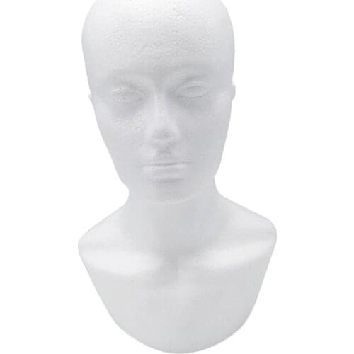 Mans Lightweight Mannequin Head Stand Manikin Model For Wig Display Rack