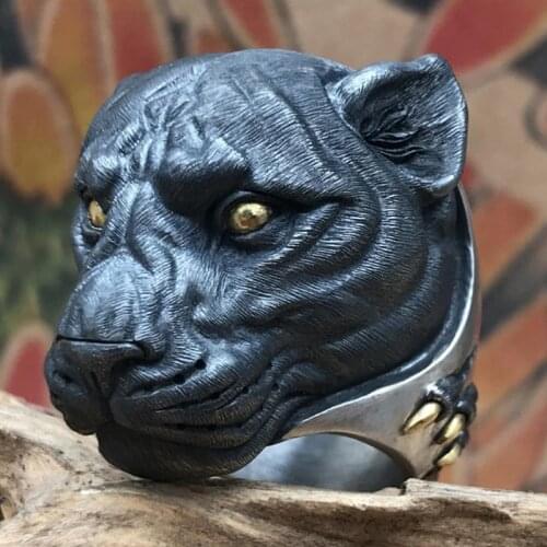 2020-7 New Rings For Men Retro Ring Punk Hip hop Ring Band Rings Brand Fashion Jewelry Male NO11