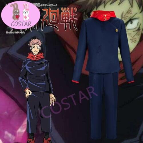 Men Sportsuit Hoodie Jujutsu Kaisen Yuji Itadori Cosplay Costume Adult Woman Outfits Top Pants Halloween