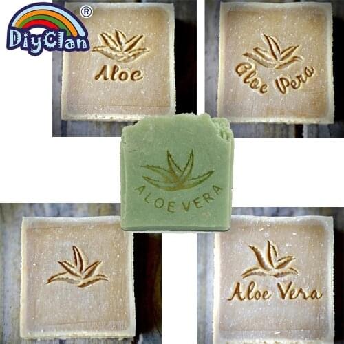 Aloe Pure Natural Soap Printing Stamp Handmade Plant Series Beauty Soap Making Moisturizing Transparent Acrylic Chapter Custom
