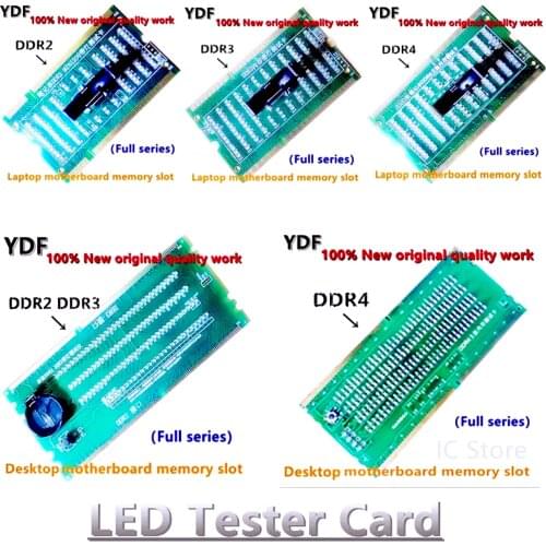 NEW Laptop Motherboard Memory Slot DDR2 / DDR3 /DDR4 Diagnostic Analyzer Test Card PIN SDRAM SODIMM Out Notebook LED Tester Card