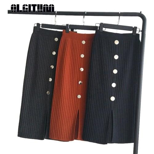 OLGITUM Women's Knitted Skirts
