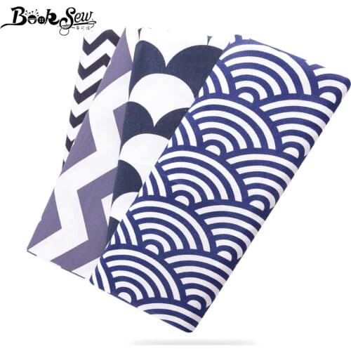 Retro Clouds Patchwork Black Cotton Fabric Tecido Decoration Sewing Cloth Craft Teramila Fabrics Bedding