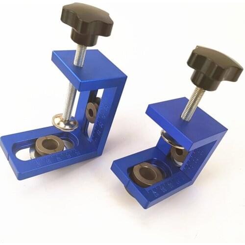 Blue Doweling Jig Pocket Hole Jig Kit Wood Vertical Drilling Detachable Locator For Furniture Jig Hole Puncher Carpentry Tools