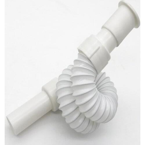 White plastic steel wire downpipe universal extension basin water hose