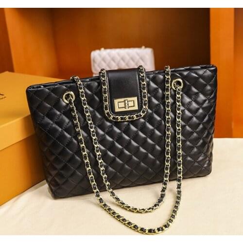 New Fashion Trend Single Shoulder Bag Large Capacity PU Handbag Multi-Function Women Bag PersonalityInclined Shoulder Bag