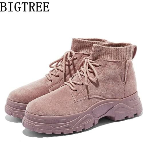 Ladies Pink Boots Vintage Shoes Platform Boots Designer Shoes Ankle Boots for Women Casual Shoes Zapatos Casuales Mujer Botas