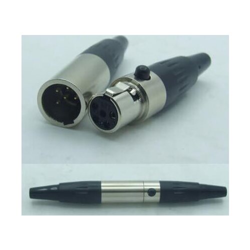 1 pair High Quality Mini XLR 3 4 5 6 Pin Female Plug Small XLR Audio Microphone Connector for MIC Soldering Straight
