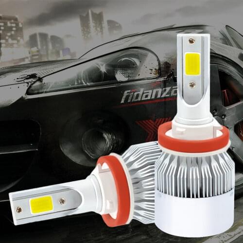 2x C6 Fog Light 9007 Type Waterproof Car Lamp COB Auto Headlight 72W Spot Light Super Bright Led Car Bulb for Night Car Daylight