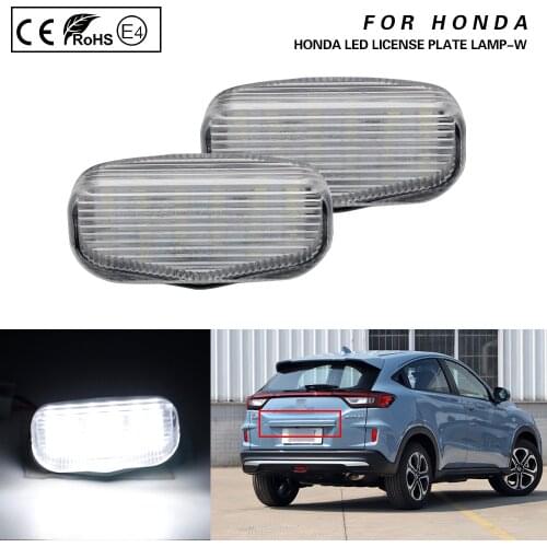 2Pcs LED License Plate Light Number Plate Lamp For HONDA XR-V 2015 2016 2017 2018 2019 2020 2021 White Light