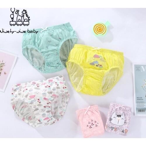 5Pcs Cotton Baby Girls Briefs High Quality Panties for Kids Cartoon Shorts Breathable Underwear Children Underpants Kids Clothes