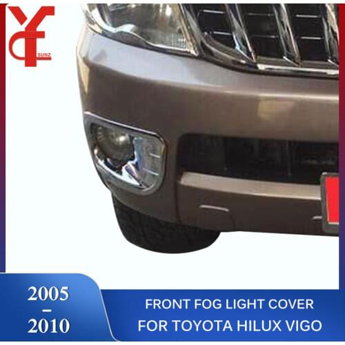 ABS Chrome Fog Lights Cover Parts For Toyota Hilux 2005 2006 2007 2008 2009 2010 Car Accessories