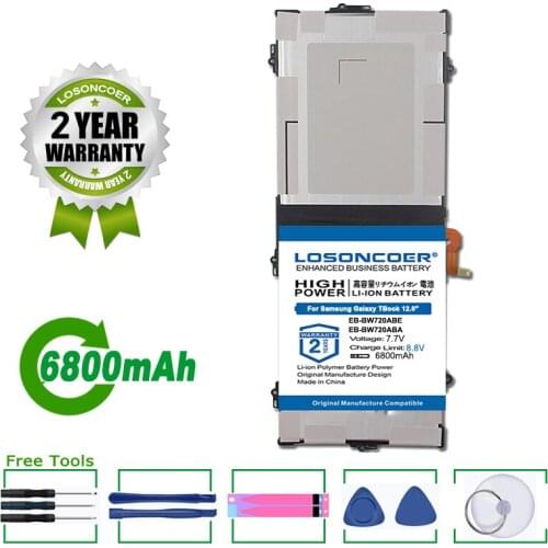 LOSONCOER Battery 6800mAh EB-BW720ABE EB-BW720ABA Battery For Samsung GALAXY TabPro S SM-W708 SM-W700N Tab Pro S / Book 12.0" 12