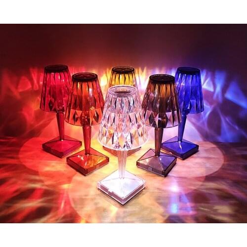 Acrylic kartell wedding Decor Table Lamp USB Charging LED Touch switch Night light modern decoration table lamp Italian Design