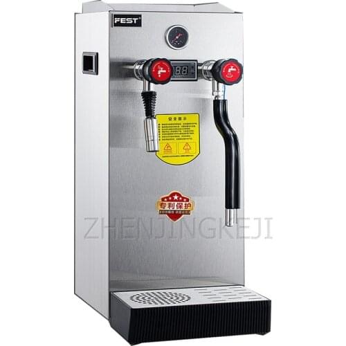 Steam Boiling Water Machine 10L Fully Automatic Stainless Steel Milk Frother Milkshake Coffee Milk Tea Shop Boiler Commercial