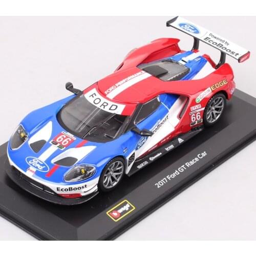 Bburago 1/32 Scale 2017 Ford GT Race Car #66 Joey Hand/Dirk Muller Sport SuperCar Driver Diecast Vehicles Model Car Toy Acrylic