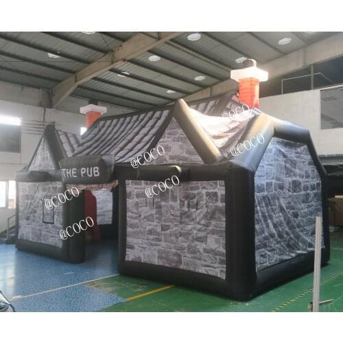 Free air ship to door!10x5x5m black custom inflatable Party Tent House, outdoor Inflatable Bar, Inflatable irish pub bar