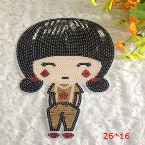 Sequins patch DIY patches for clothes Sew-on embroidered patch motif applique deal with it free shipping