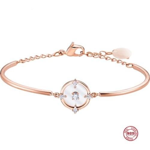 2020 New Fashion Charm Pure 925 Silver Original 1:1 Copy, Simple Lines Elegant And Elegant Bracelet Women Luxury Jewelry Gifts