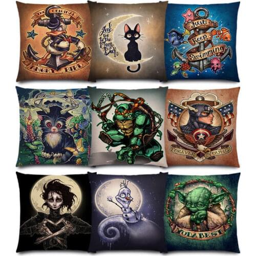 Cool Amusing Computer Game Film Cartoon Protagonist Funny Things Fantasy Monsters Hero Cushion Cover Sofa Throw Pillow Case