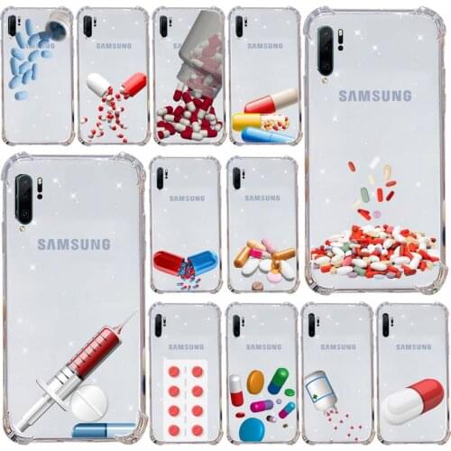 Medical drug Pill Capsule Phone Case Samsung s9 s10 s20 Huawei honor P20 P30 P40 xiaomi note mi 8 9 pro lite plus mobile bags