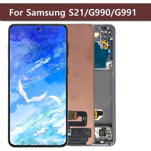 For Samsung Galaxy S21 S21 Plus S21+ G996 G996B LCD Display Touch Screen Digitizer with Frane For Samsung G990F G991 Lcd