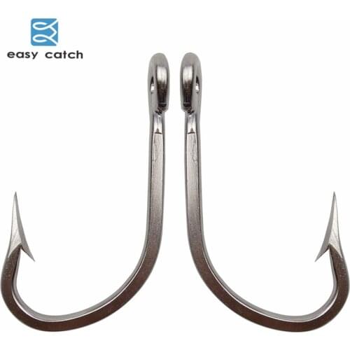 Easy Catch 5pcs 7731 Stainless Steel Big Thick Tuna Bait Fishing Hook Size 5/0 6/0 7/0 8/0 9/0 10/0 11/0 12/0 13/0 14/0 16/0