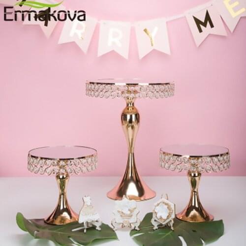 ERMAKOVA Metal Cake Stand Tray Round Cupcake Stand Dessert Display Holder Wedding Party Decoration Tool