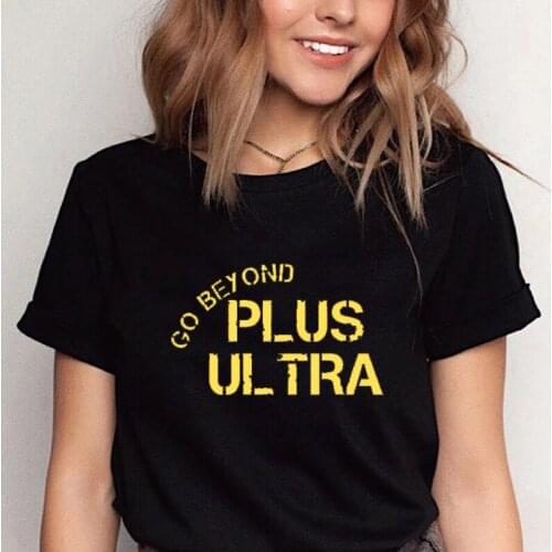 Japanese Anime My Hero Academy Printed Go Beyond Plus Ul Printed Women T-Shirt Summer Cotton Unisex Tops Female Short-sleevt Tee