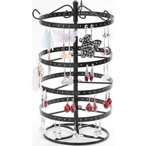Hot Sale Round 168 Holes 4 Layer Earrings Stud Necklace Jewelry Display Jewllery organization Multifunctional Metal Stand Holder