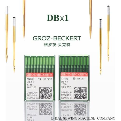 100PCS GROZ BECKERT DBX1 Titanium gold Computer flat sewing machine needles For All Brand Industrial Lockstitch Sewing Machine