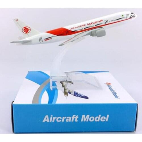 16CM 1:400 Boeing B777-200 Model Air Algeria Airlines Airways W Base Alloy Aircraft Plane Collectible Display Model Collection