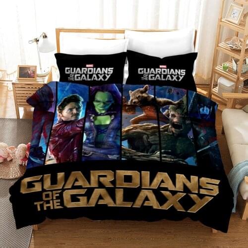 Disney Bedding Set Guardians of the Galaxy Film Children Kids Boys Girls Birthday Gifts Bedspread Duvet Cover Sets Pillowcases