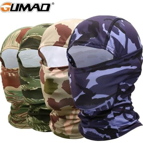 Summer Tactical Balaclava Full Face Scarf Mask Head Cover Hiking Airsoft Camo Military Cycling Hunting Paintball Sun Hat Men NEW