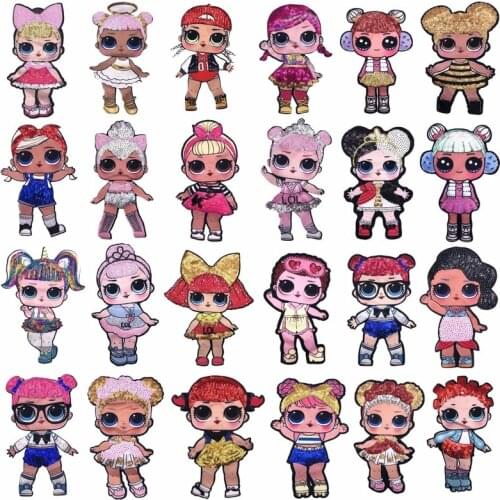 50pcs/Lot Embroidery Patches Letters Clothing Decoration Accessories Character Little Girl Diy Iron Heat Transfer Applique