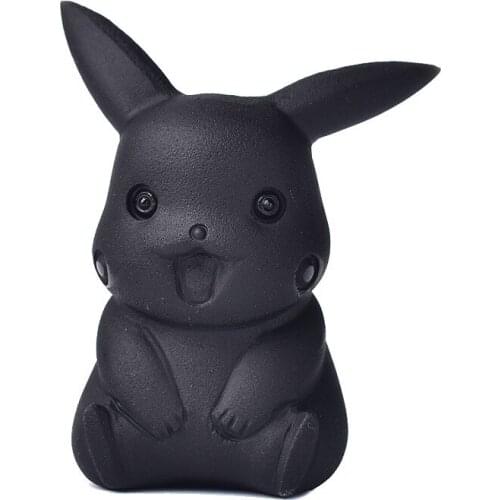 Natural Obsidian Quartz Hand Carved Cartoon Dolls Healing Gemstones For Home DIY Decorations