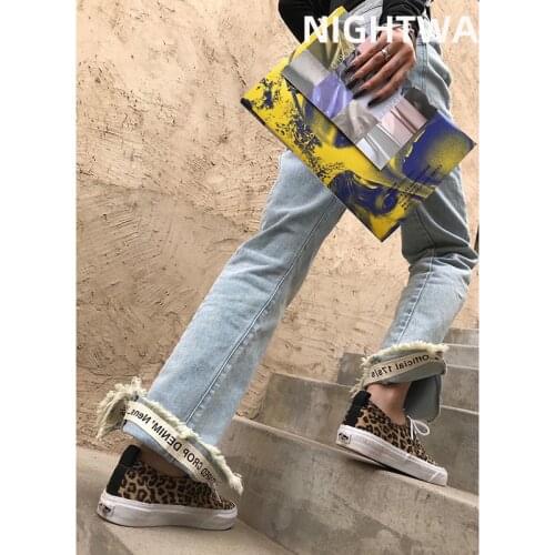 NIGHTWA 2021 Hot Summer Vintage Jeans Woman Long Trousers Cowboy Female Loose Streetwear High Waist Women Splicing Jeans S-5XL