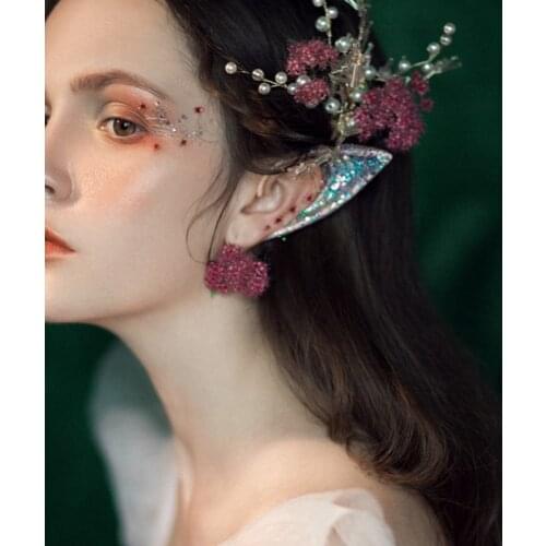 New Handmade 1 Pair Elves Cosplay Ears Halloween Holiday Party Angel Pointed Fairy Ears Accessories Photo Shoot Decoration Props