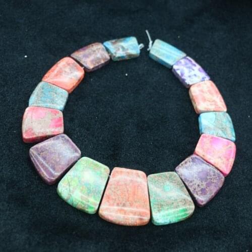 New Arrival Beautiful Trendy Mixed Gifts Sea Ocean Sediment Stone Slice Beads Top Drilled Slab Shape Accessories Jewelry Making