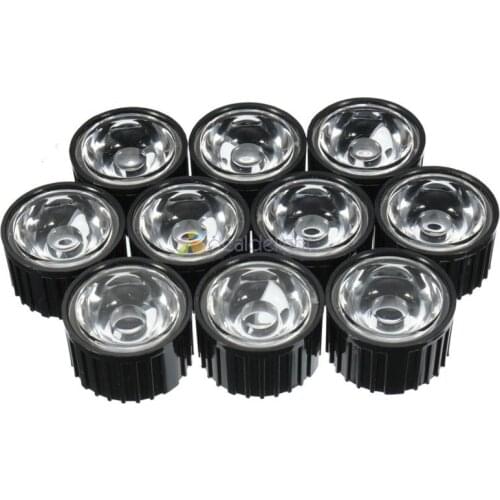 10pcs 20mm 45 degrees LED Lens Reflector For 1W 3W 5W High Power LED Lamp Light