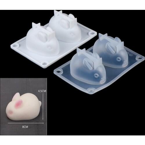 Easter Cartoon 3D Rabbit Series Silicone Cake Soap Mold Baking Tools Handmade DIY Mold