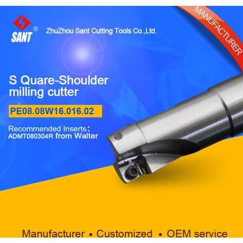 Popular CNC lathe machining center indexable square shoulder milling cutter tools holder with high precision PE07.10Z25.025.04.M